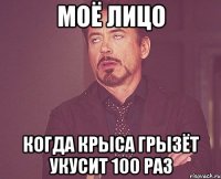 моё лицо когда крыса грызёт укусит 100 раз