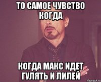 то самое чувство когда когда макс идет гулять и лилей