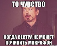 то чувство когда сестра не может починить микрофон