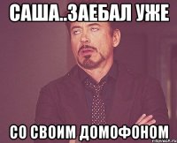 саша..заебал уже со своим домофоном