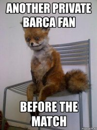 another private barca fan before the match