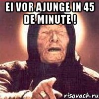 ei vor ajunge in 45 de minute ! 