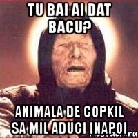 tu bai ai dat bacu? animala de copkil sa mil aduci inapoi