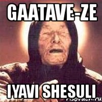 gaatave-ze iyavi shesuli