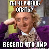 ты че ржёшь опять? весело что ли?