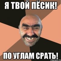 я твой пёсик! по углам срать!