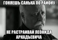 гоняешь санька по району не растраивай леонида аркадьевича