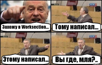 Захожу в Worksection... Тому написал... Этому написал... Вы где, мля?..