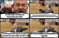 la civil: legea cu privire la franchising ati citit?! la procesual penal: Hotararea CSJ cu privire la participarea procurorului in cauze penale ati citit?! la procesual civil: legea cu privire la actele de stare civila ati citit-o ?! eu treb moldlex sa-mi instalez in cap ?!!!