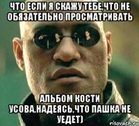 что если я скажу тебе,что не обязательно просматривать альбом кости усова,надеясь,что пашка не уедет)