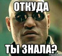 откуда ты знала?