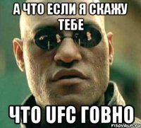 а что если я скажу тебе что ufc говно