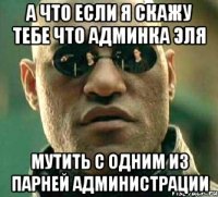 а что если я скажу тебе что админка эля мутить с одним из парней администрации