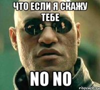 что если я скажу тебе no no