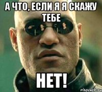 а что, если я я скажу тебе нет!