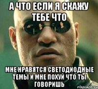 а что если я скажу тебе что мне нравятся светодиодные темы и мне похуй что ты говоришь