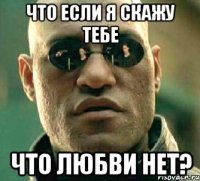 что если я скажу тебе что любви нет?