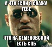 а что если я скажу тебе что на семёновской есть спб