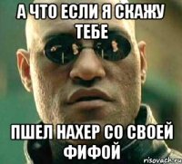 а что если я скажу тебе пшел нахер со своей фифой