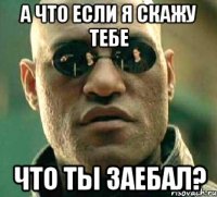 а что если я скажу тебе что ты заебал?