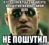 а что если я тебе сказал что я пошутил, но я на самом деле не пошутил