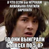 а что если бы игрокам акжайыка платили зарплату то они выиграли бы всех по 5-0?