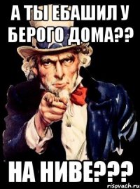 а ты ебашил у берого дома?? на ниве???