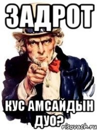 задрот кус амсайдын дуо?