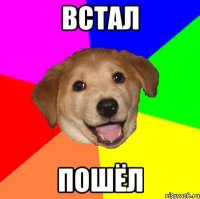 встал пошёл