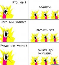 Студенты! Выучить все! За ночь до экзамена!