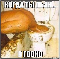 когда ты пьян... в говно