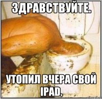 здравствуйте. утопил вчера свой ipad.