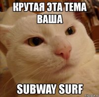 крутая эта тема ваша subway surf