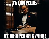 ты умрешь от ожирения сучка!