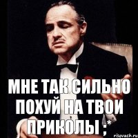 мне так сильно похуй на твои приколы ;*