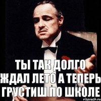 ты так долго ждал лето а теперь грустиш по школе