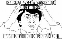 какие два сайта??? какой хостинг??? нам не нужно новых сайтов!