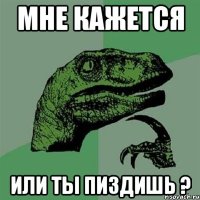 мне кажется или ты пиздишь ?