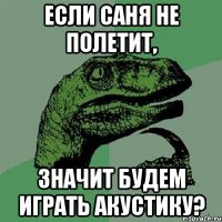 если саня не полетит, значит будем играть акустику?