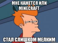 мне кажется или minecraft стал слишком мелким