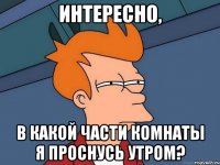 интересно, в какой части комнаты я проснусь утром?