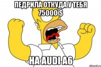 педрила откуда у тебя 75000 $ на audi a6