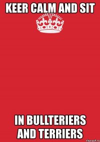 keer calm and sit in bullteriers and terriers