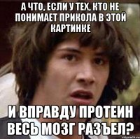 а что, если у тех, кто не понимает прикола в этой картинке и вправду протеин весь мозг разъел?