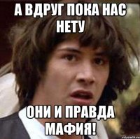 а вдруг пока нас нету они и правда мафия!