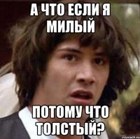 а что если я милый потому что толстый?