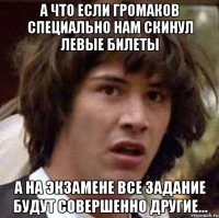 а что если громаков специально нам скинул левые билеты а на экзамене все задание будут совершенно другие...