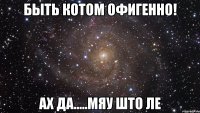 быть котом офигенно! ах да.....мяу што ле