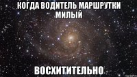 когда водитель маршрутки милый восхитительно