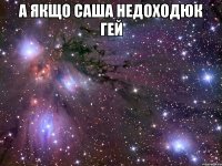 а якщо саша недоходюк гей 